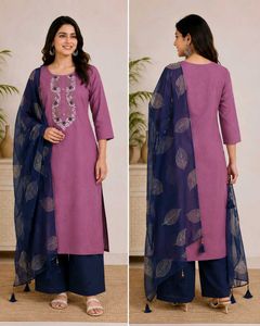 Elegant Embroidered Purple salwar suit