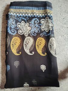 Black Saree with Paisley Border