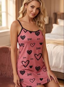 Cute Love Heart Print Nightdress