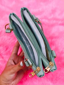 Mint Green Floral Bag