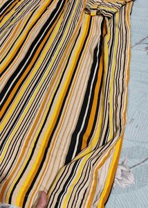 Striped rayon Kurta Dress