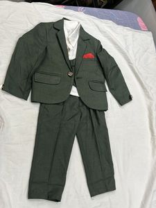 kids partywear Green Three-Piece Suit for Boys