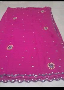 set of 3 New Beautiful Embroidered Sarees