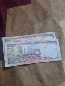 2 pcs Collectible 1000 Indian Rupee Notes
