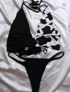 Cow Print Bikini Set