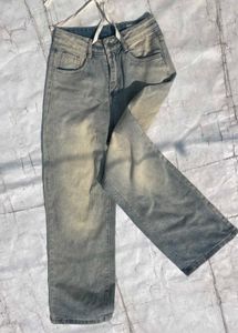 Washed Denim Jeans with Drawstring (UNISEX)