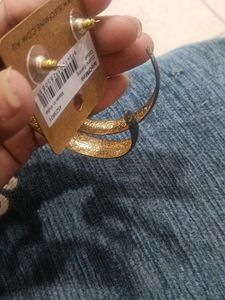 Vintage Floral Hoop Earrings