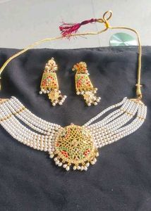 Hyderabadi multicolour perls necklace