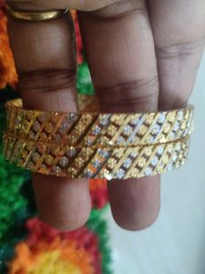 Brass Gold 6 Bangle Set
