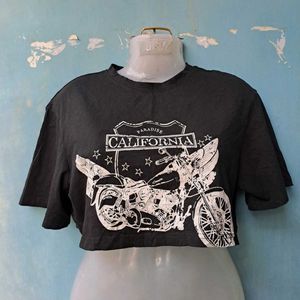 Shein Graphic Print Cropped T-Shirt