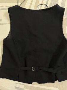 Classic Black Vest Blazer