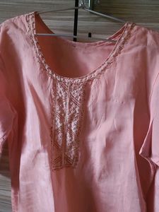 Chanderi Silk Zardosi Kurti