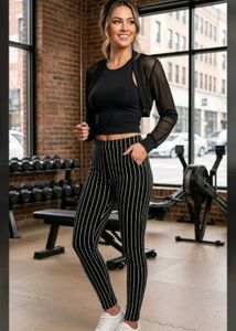 Stylish Striped Athleisure Pants