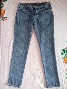Blue Wash Straight Leg Jeans