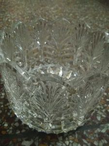 Glass Designer Bowl cum showpiece