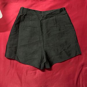 High-Waisted Black Shorts