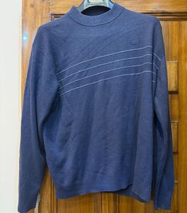 Men's Navy Blue Striped Sweater