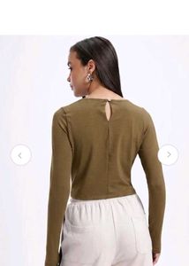 Fitted Crop Top with Lace