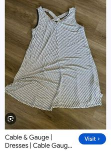 Casual Striped Sleeveless Dress
