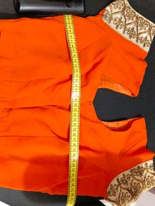 Beautiful 😍🧡 Orenge Saari With Blouse