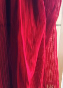 Red Sheer Open Front Cardigan