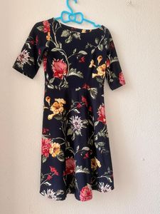 Floral Print Short Sleeve Mini Dress