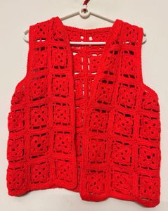 Red Crochet Vest ❤️
