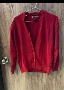 Red Cardigan Sweater