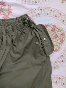 Olive Cargo women Pants