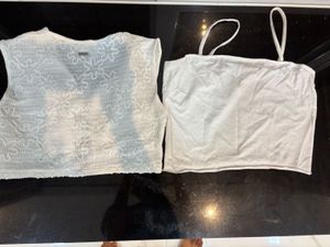 Chic White Cropped Vest Top