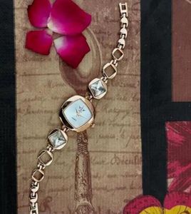 Rose Gold Women's Watch with Crystals