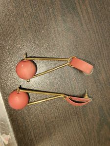 Funky Geometric Ball Drop Earrings