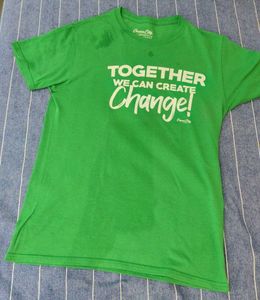 Green Graphic T-Shirt - Together We Can Create Cha