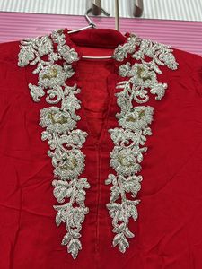 red georgette kurta
