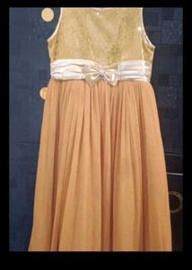 Girls' Gold Sequin Party Dress