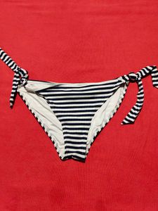Navy Striped Bikini Bottom