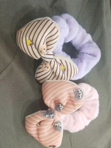 Cute Bear Scrunchies ( Set of 2 )
