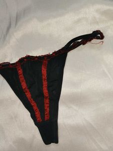 Black &amp; Red G-string Panty
