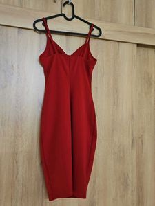 Stunning Red Ruched Bodycon Dress