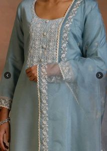 Libas Embroidered sequinned kurti with trouser &amp; d