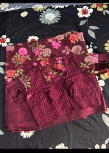 Beautiful floral print saree