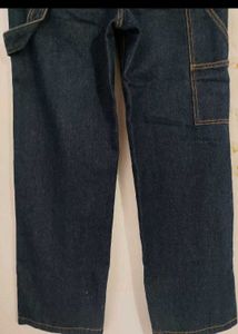Baggy Dark Wash Cargo Jeans