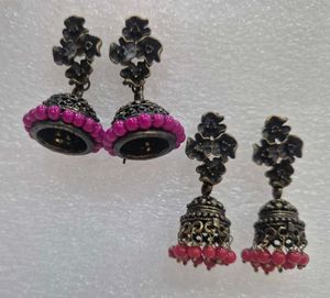 Antique Floral Jhumka Earrings - New