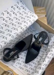 Zara Black Rhinestone Heels