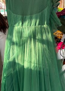 Elegant Green Sequined Gown