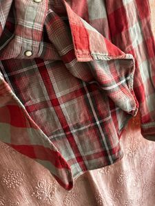 Classic Red and Grey Plaid Shirt