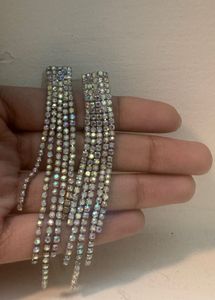 Sparkling Rhinestone Dangle Earrings