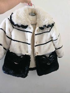 Chic Faux Fur Striped Jacket