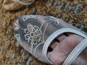 Elegant Embroidered Mesh Ballet Flats