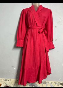 Chic Red Wrap Dress
